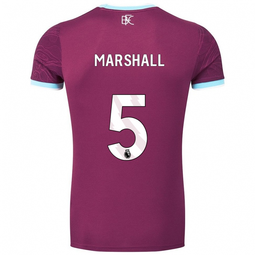 ילדים Georgia Marshall #5 בורדו תכלת ג'רזי ביתית 2025/26 חולצה קצרה