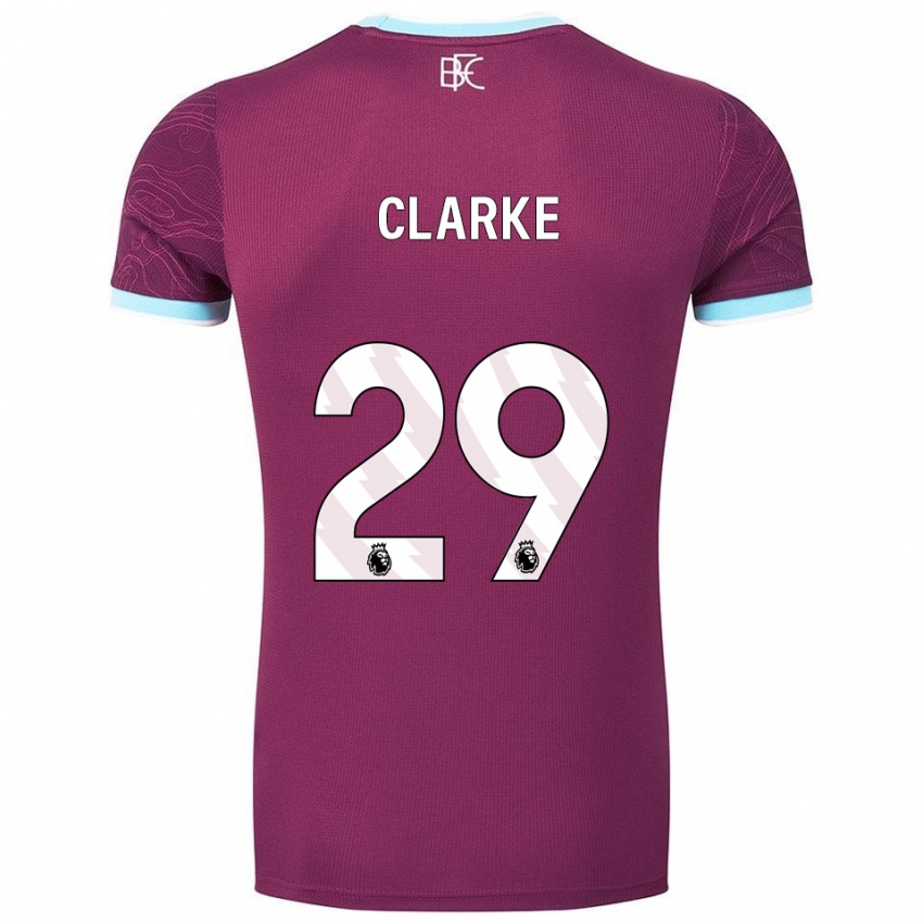 ילדים Abby Clarke #29 בורדו תכלת ג'רזי ביתית 2025/26 חולצה קצרה