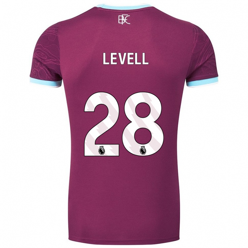 ילדים קירסטי לוול #28 בורדו תכלת ג'רזי ביתית 2025/26 חולצה קצרה