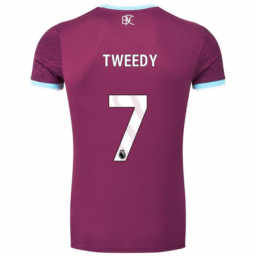 ילדים טום מארק טווידי #7 בורדו תכלת ג'רזי ביתית 2025/26 חולצה קצרה