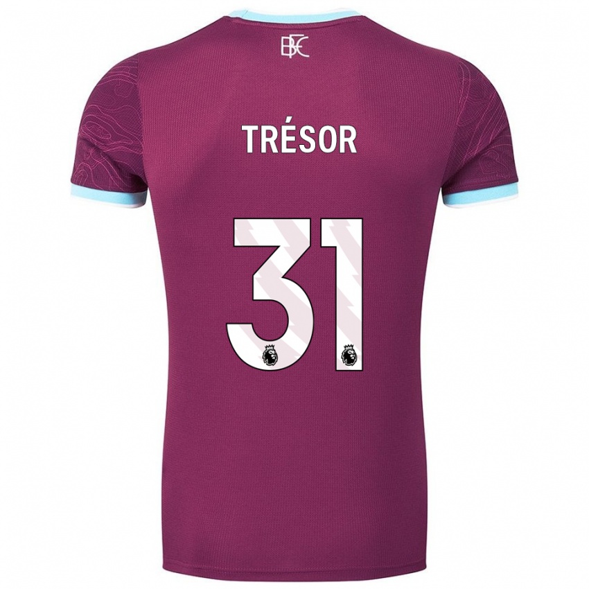 ילדים מייק טרזור #31 בורדו תכלת ג'רזי ביתית 2025/26 חולצה קצרה