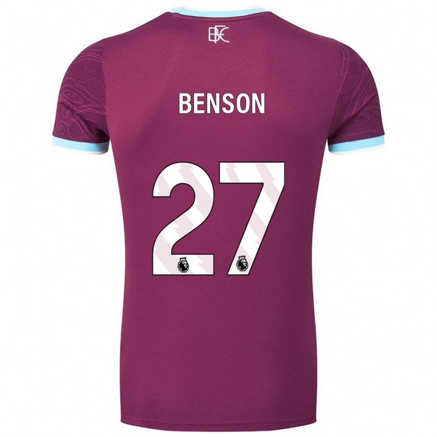 ילדים מנואל בנסון #27 בורדו תכלת ג'רזי ביתית 2025/26 חולצה קצרה