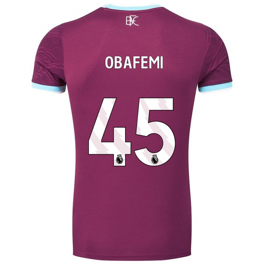 ילדים מיכאל אובפמי #45 בורדו תכלת ג'רזי ביתית 2025/26 חולצה קצרה