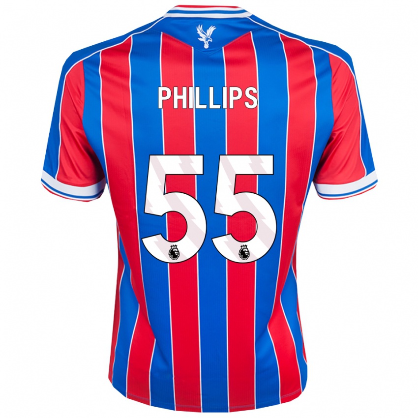 ילדים קיליאן פיליפס #55 כחול אדום לבן ג'רזי ביתית 2025/26 חולצה קצרה