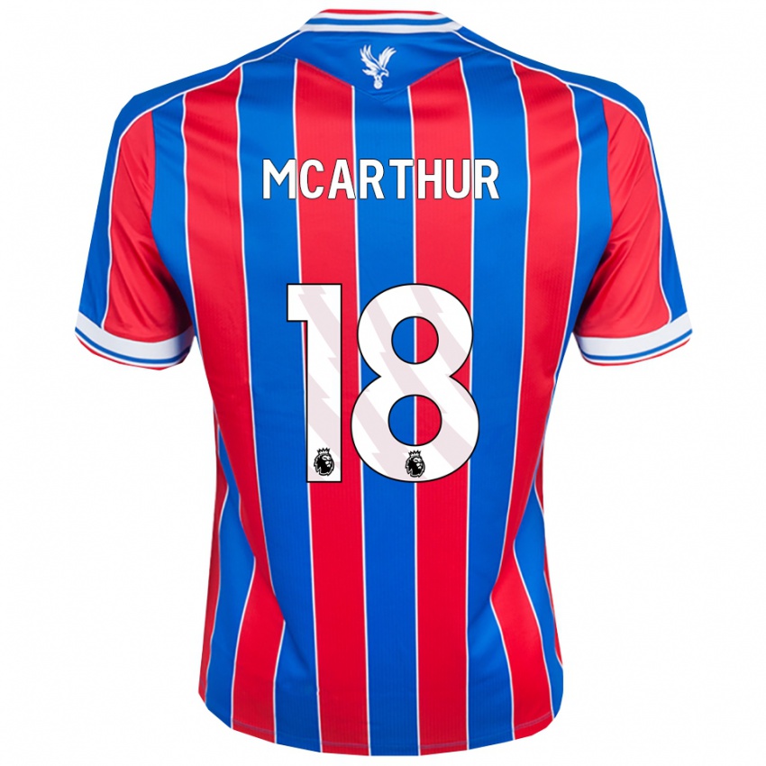 ילדים ג'יימס מקארתור #18 כחול אדום לבן ג'רזי ביתית 2025/26 חולצה קצרה
