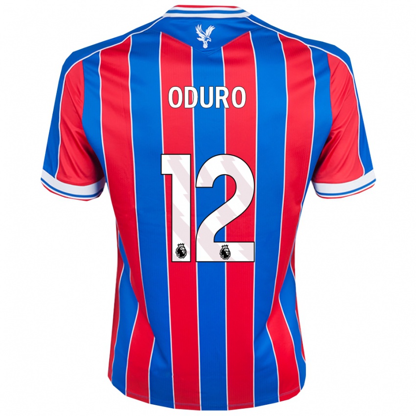 ילדים Stuart Oduro #12 כחול אדום לבן ג'רזי ביתית 2025/26 חולצה קצרה