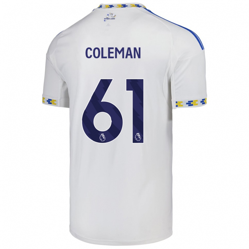 ילדים צ׳יאן קולמן #61 לבן כחול ג'רזי ביתית 2025/26 חולצה קצרה