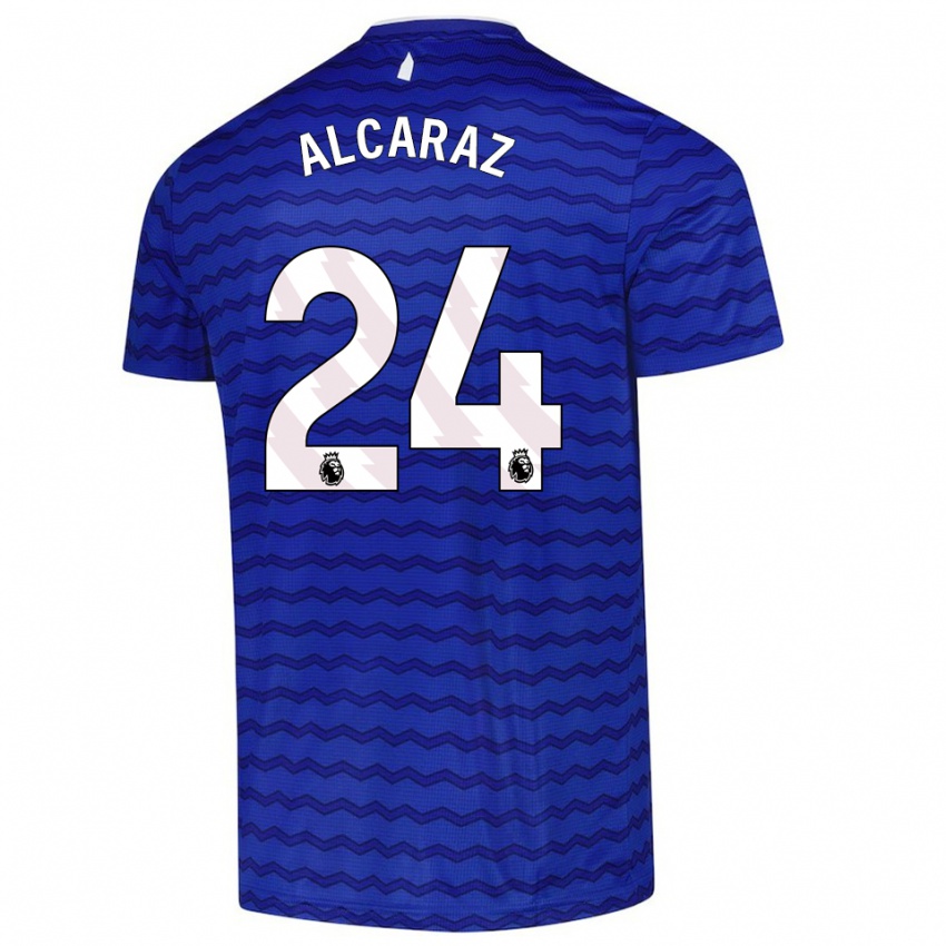 ילדים קרלוס אלקרס #24 כחול נייבי ג'רזי ביתית 2025/26 חולצה קצרה