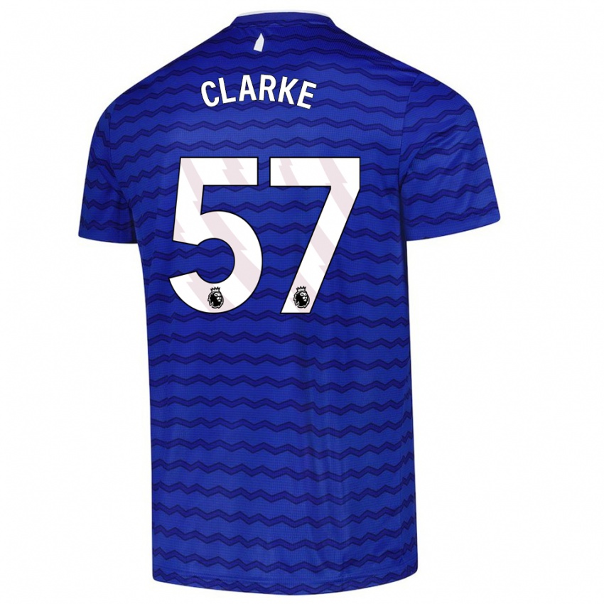 ילדים Justin Clarke #57 כחול נייבי ג'רזי ביתית 2025/26 חולצה קצרה