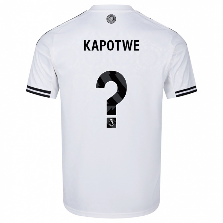 ילדים Chase Kapotwe #0 לבן שחור ג'רזי ביתית 2025/26 חולצה קצרה