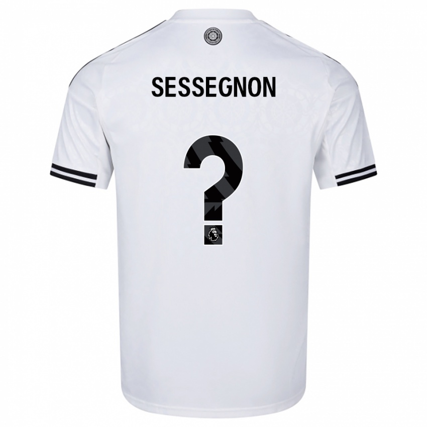 ילדים Kayden Sessegnon #0 לבן שחור ג'רזי ביתית 2025/26 חולצה קצרה