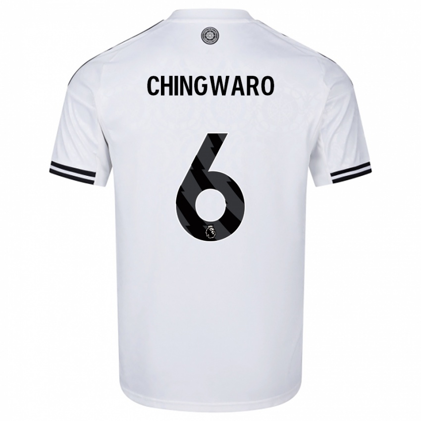 ילדים Seth Chingwaro #6 לבן שחור ג'רזי ביתית 2025/26 חולצה קצרה