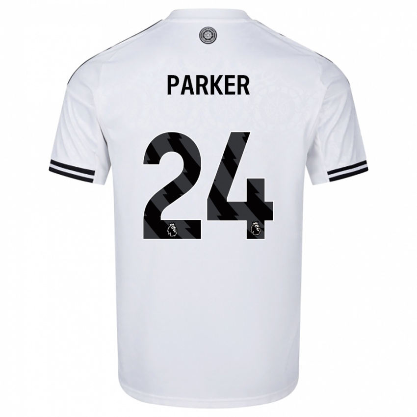 ילדים Beau Parker #24 לבן שחור ג'רזי ביתית 2025/26 חולצה קצרה