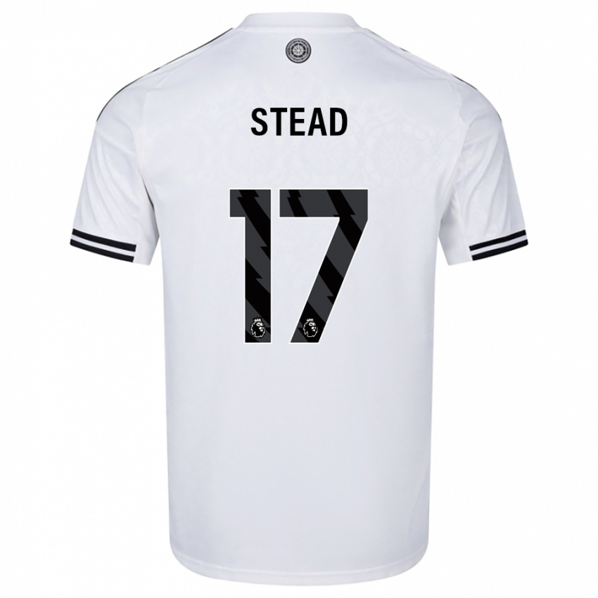 ילדים Kayleigh Stead #17 לבן שחור ג'רזי ביתית 2025/26 חולצה קצרה