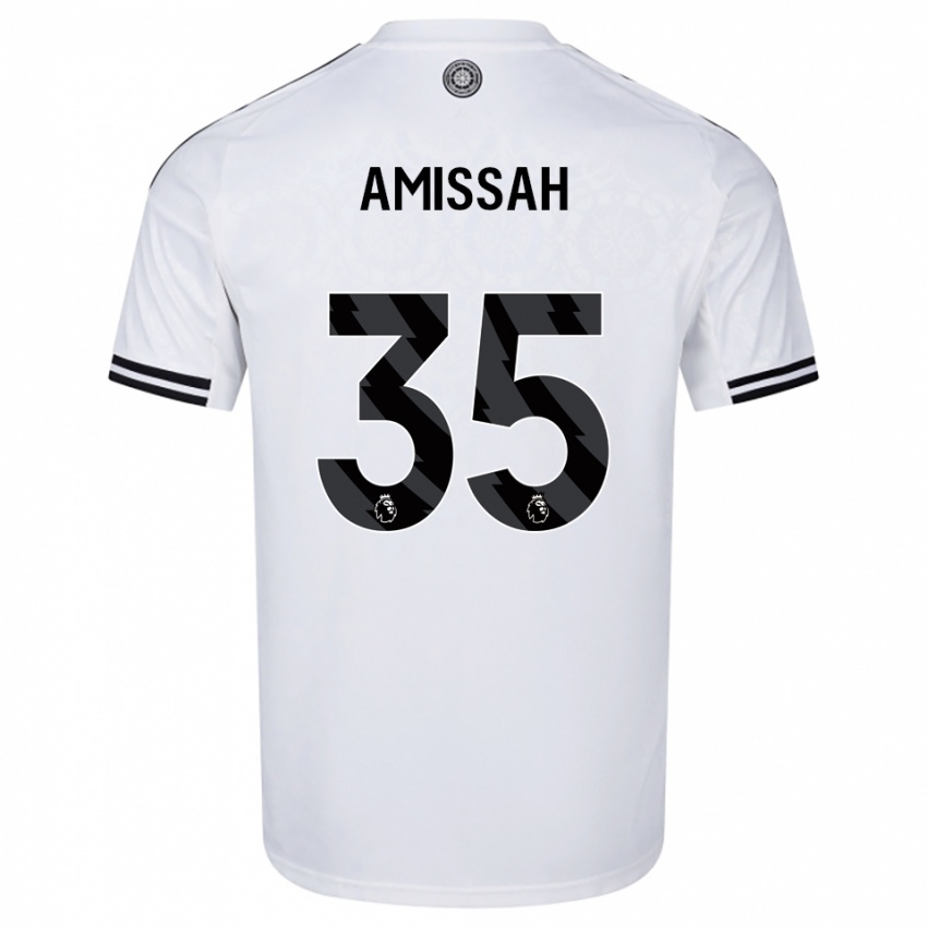 ילדים Sam Amissah #35 לבן שחור ג'רזי ביתית 2025/26 חולצה קצרה