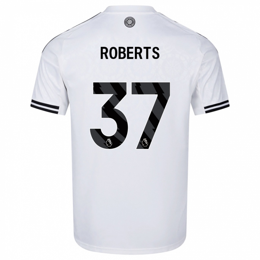 ילדים Sophia Roberts #37 לבן שחור ג'רזי ביתית 2025/26 חולצה קצרה