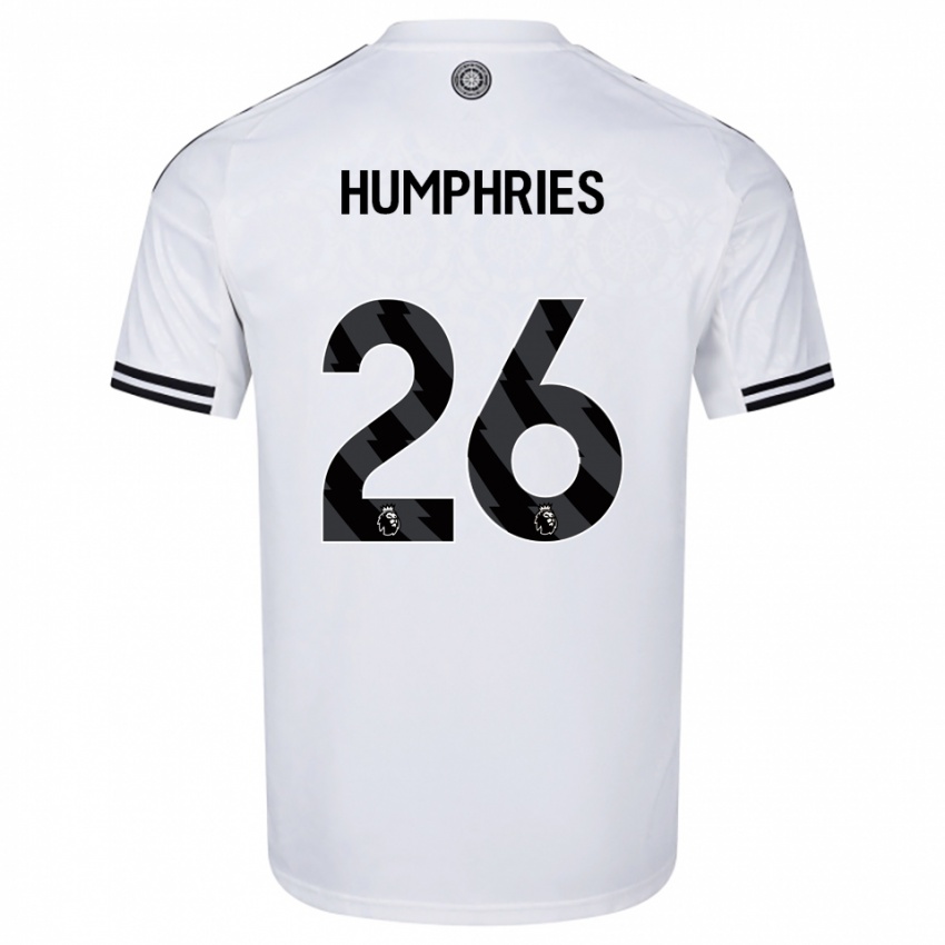 ילדים Marni Humphries #26 לבן שחור ג'רזי ביתית 2025/26 חולצה קצרה