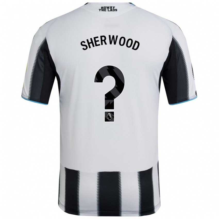 ילדים Charlie Sherwood #0 שחור לבן ג'רזי ביתית 2025/26 חולצה קצרה