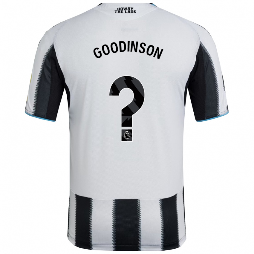 ילדים Archie Goodinson #0 שחור לבן ג'רזי ביתית 2025/26 חולצה קצרה