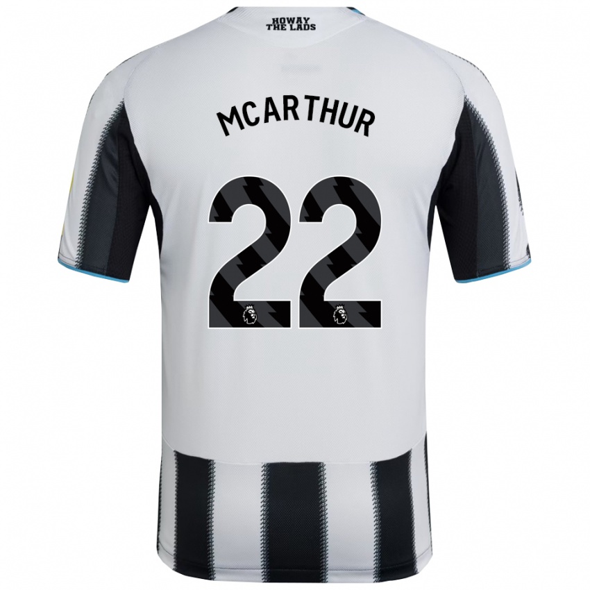 ילדים צ׳ארלי וולטר מקארתור #22 שחור לבן ג'רזי ביתית 2025/26 חולצה קצרה