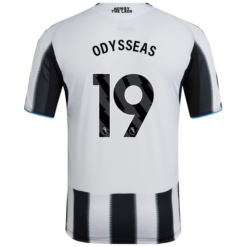 ילדים אודיסאוס ולחודימוס #19 שחור לבן ג'רזי ביתית 2025/26 חולצה קצרה