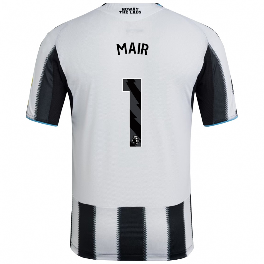 ילדים George Mair #1 שחור לבן ג'רזי ביתית 2025/26 חולצה קצרה