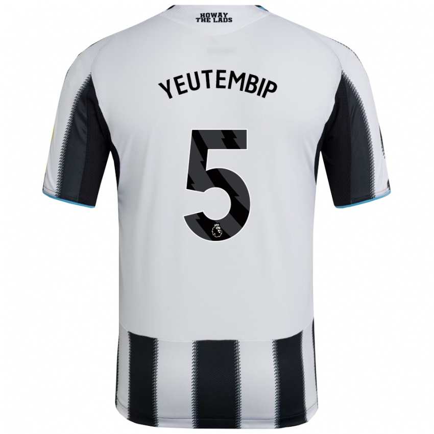 ילדים Lesecond Yeutembip #5 שחור לבן ג'רזי ביתית 2025/26 חולצה קצרה