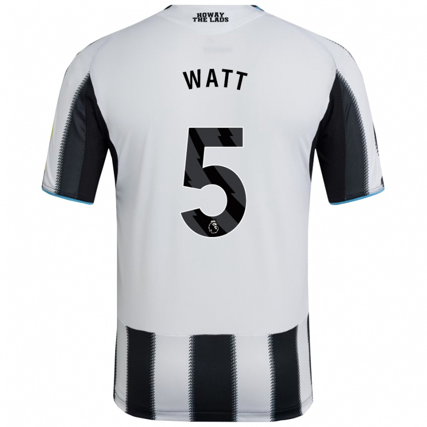 ילדים אוליביה ואט #5 שחור לבן ג'רזי ביתית 2025/26 חולצה קצרה