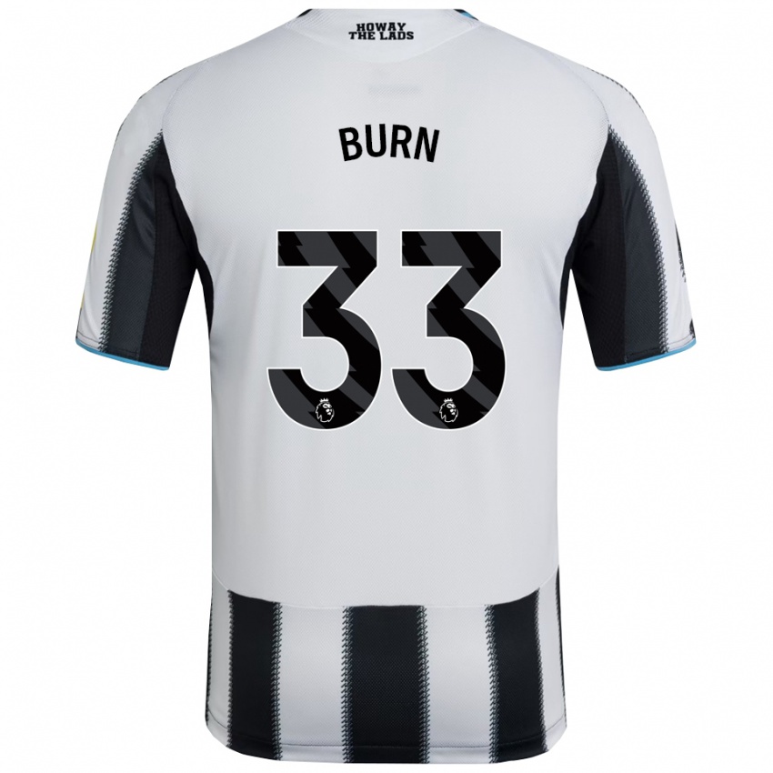 ילדים דן ברן #33 שחור לבן ג'רזי ביתית 2025/26 חולצה קצרה