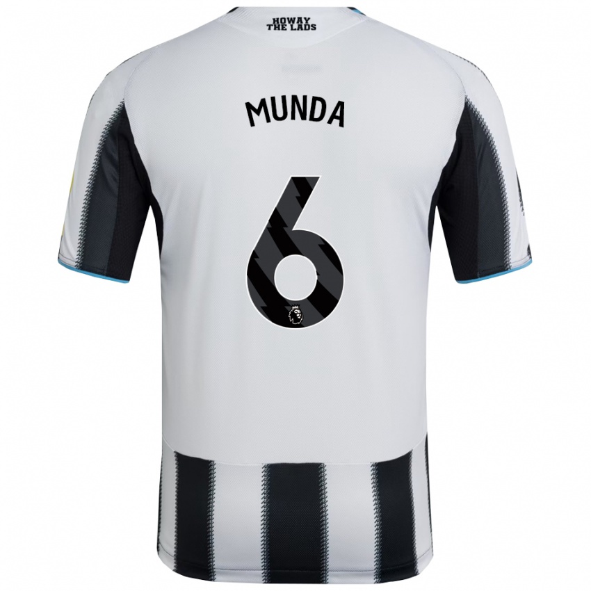 ילדים אנתוני ג׳וניור מונדה #6 שחור לבן ג'רזי ביתית 2025/26 חולצה קצרה