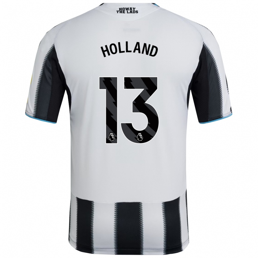 ילדים Oliver Holland #13 שחור לבן ג'רזי ביתית 2025/26 חולצה קצרה