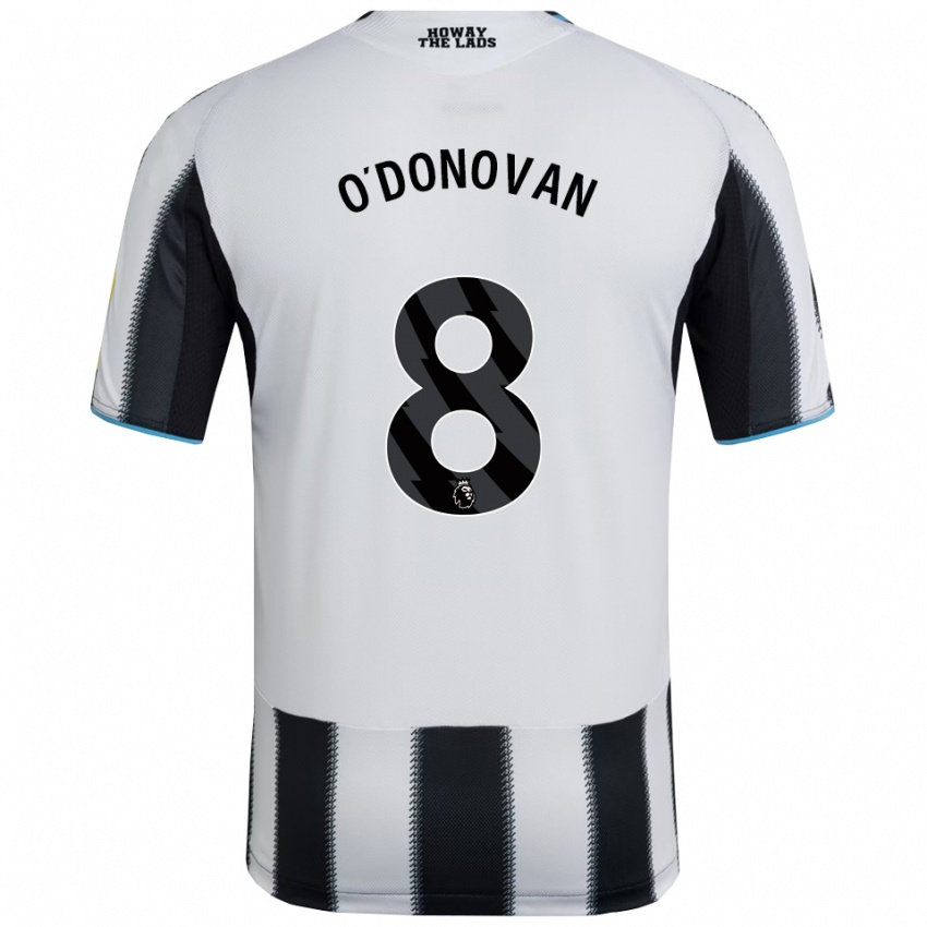 ילדים אלכס אודונובן #8 שחור לבן ג'רזי ביתית 2025/26 חולצה קצרה