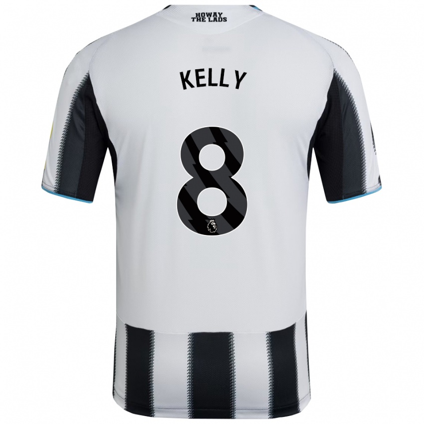 ילדים אמה קלי #8 שחור לבן ג'רזי ביתית 2025/26 חולצה קצרה