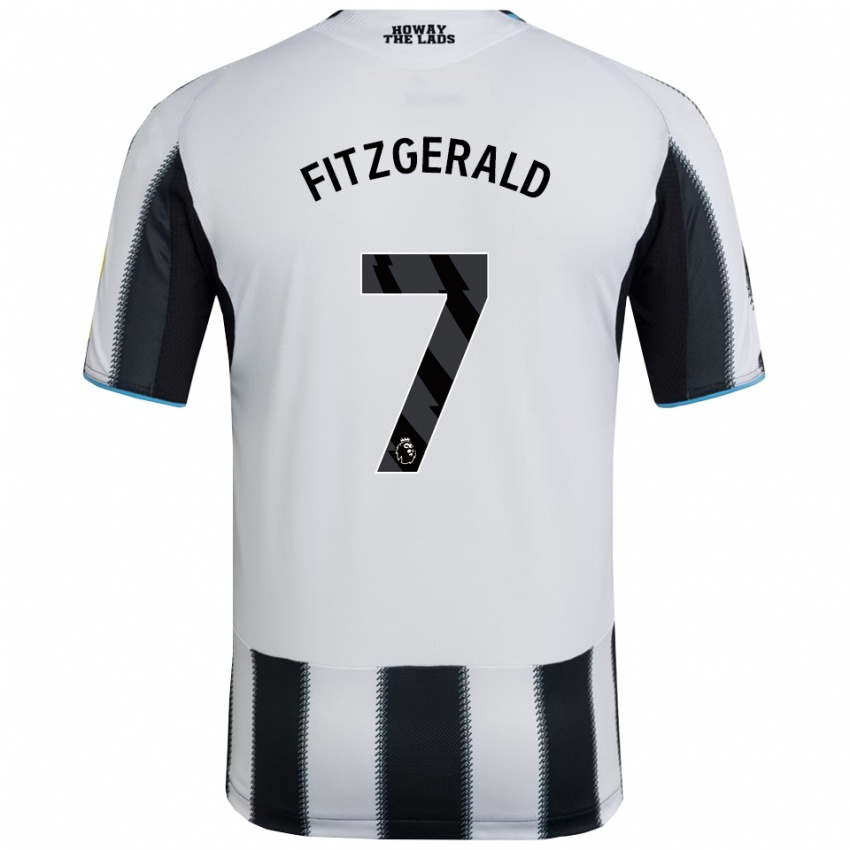 ילדים קייל פיצג׳רלד #7 שחור לבן ג'רזי ביתית 2025/26 חולצה קצרה