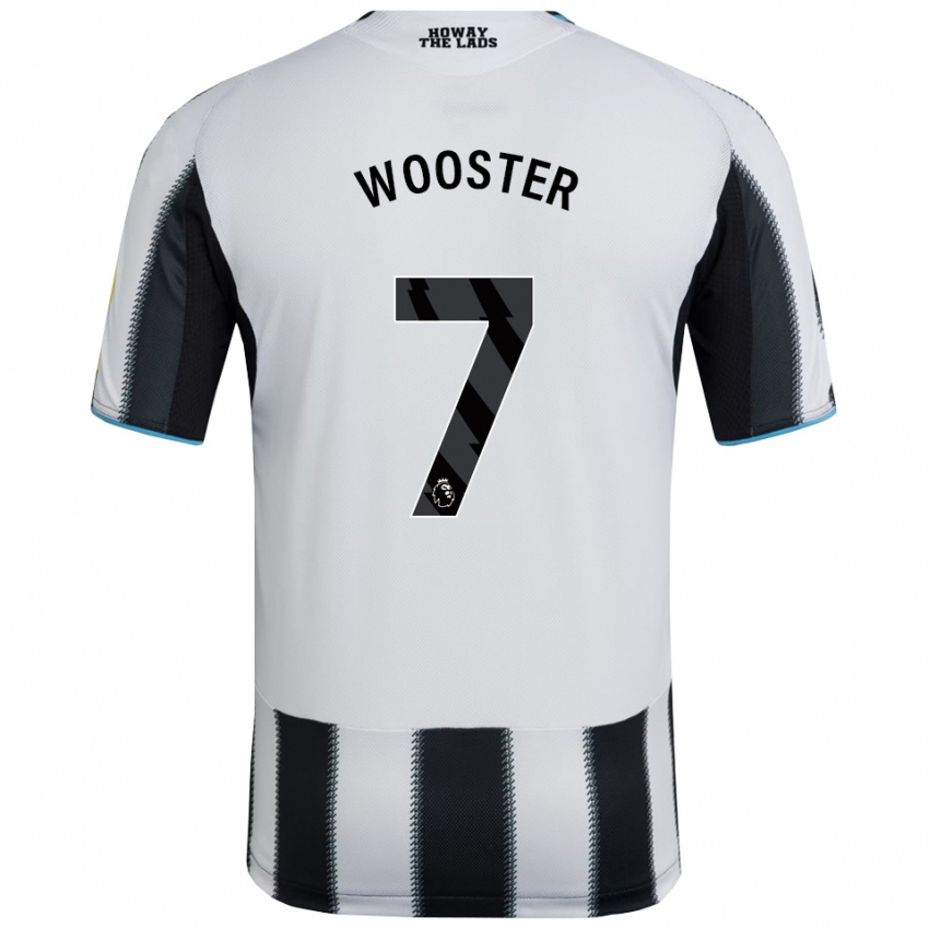 ילדים קייסי ווסטר #7 שחור לבן ג'רזי ביתית 2025/26 חולצה קצרה