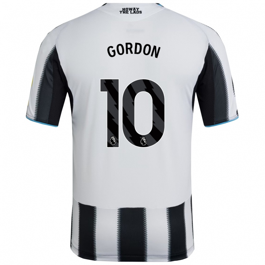 ילדים אנתוני גורדון #10 שחור לבן ג'רזי ביתית 2025/26 חולצה קצרה