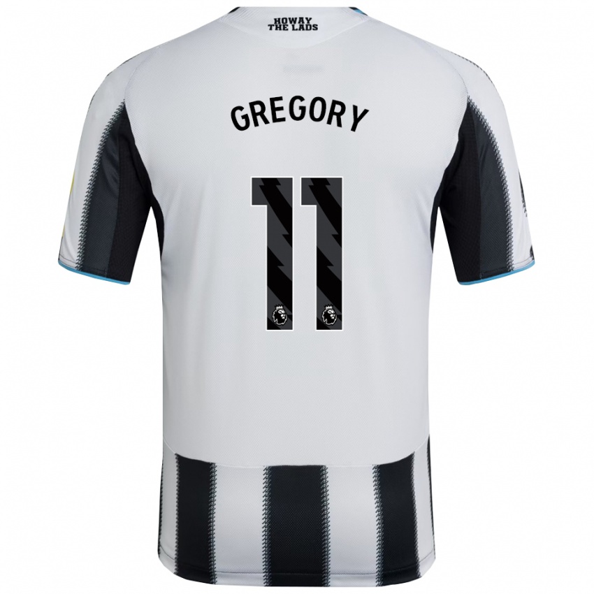 ילדים פרייה גרגורי #11 שחור לבן ג'רזי ביתית 2025/26 חולצה קצרה