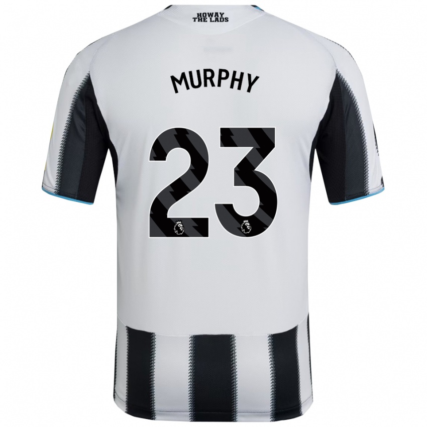 ילדים ג'ייקוב מרפי #23 שחור לבן ג'רזי ביתית 2025/26 חולצה קצרה