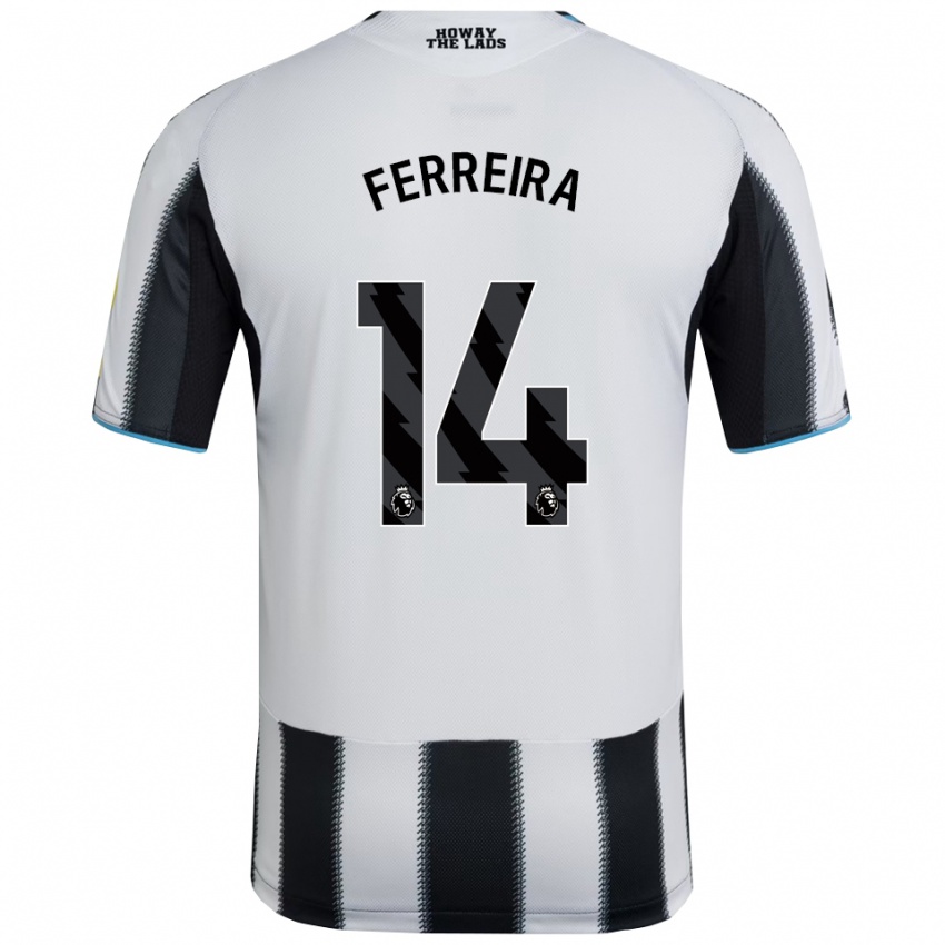 ילדים מתאוס פריירה #14 שחור לבן ג'רזי ביתית 2025/26 חולצה קצרה