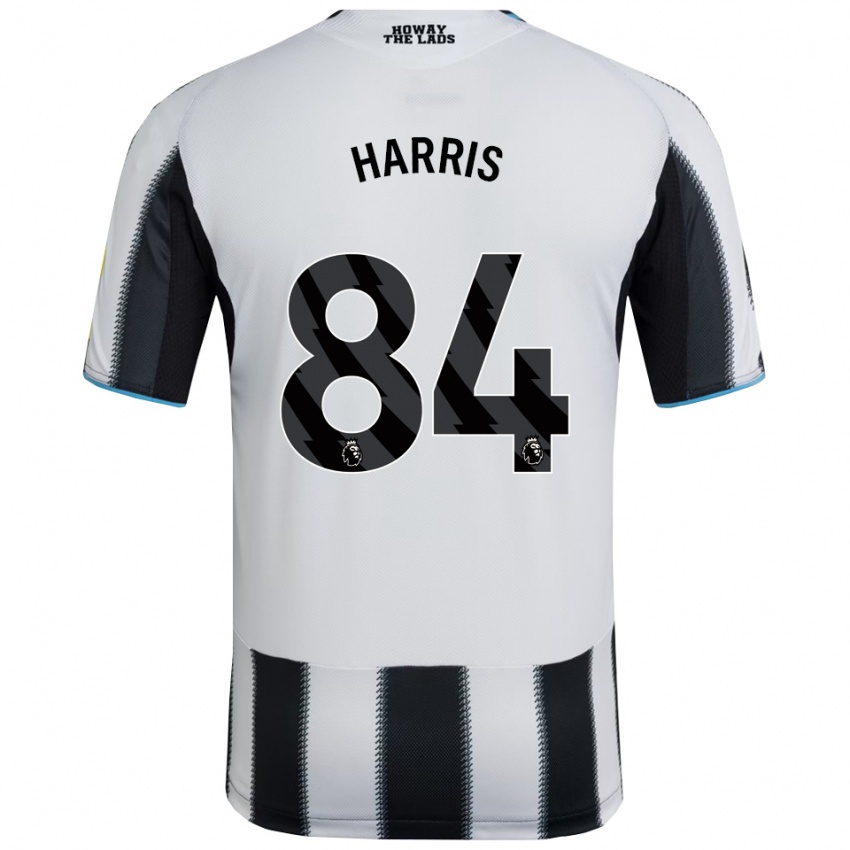 ילדים איידן האריס #84 שחור לבן ג'רזי ביתית 2025/26 חולצה קצרה