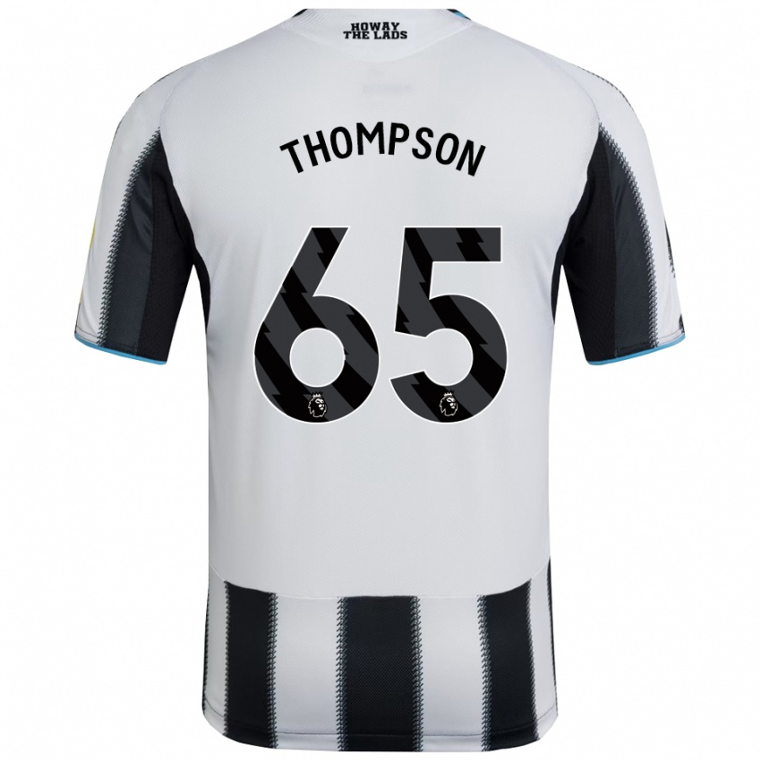 ילדים סיארן תומפסון #65 שחור לבן ג'רזי ביתית 2025/26 חולצה קצרה