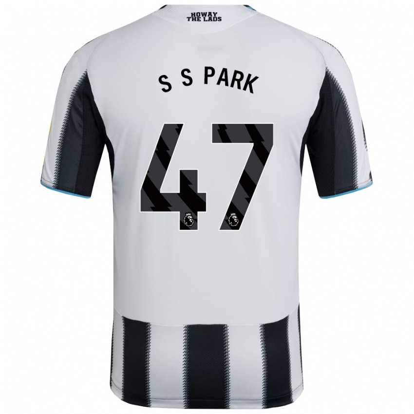 ילדים סאונג-סו פארק #47 שחור לבן ג'רזי ביתית 2025/26 חולצה קצרה
