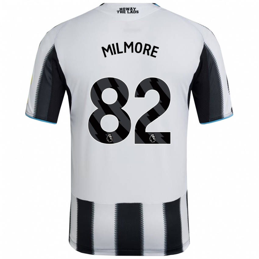 ילדים קרטר מילמור #82 שחור לבן ג'רזי ביתית 2025/26 חולצה קצרה