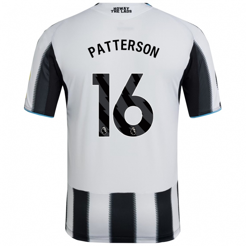 ילדים Jack Patterson #16 שחור לבן ג'רזי ביתית 2025/26 חולצה קצרה