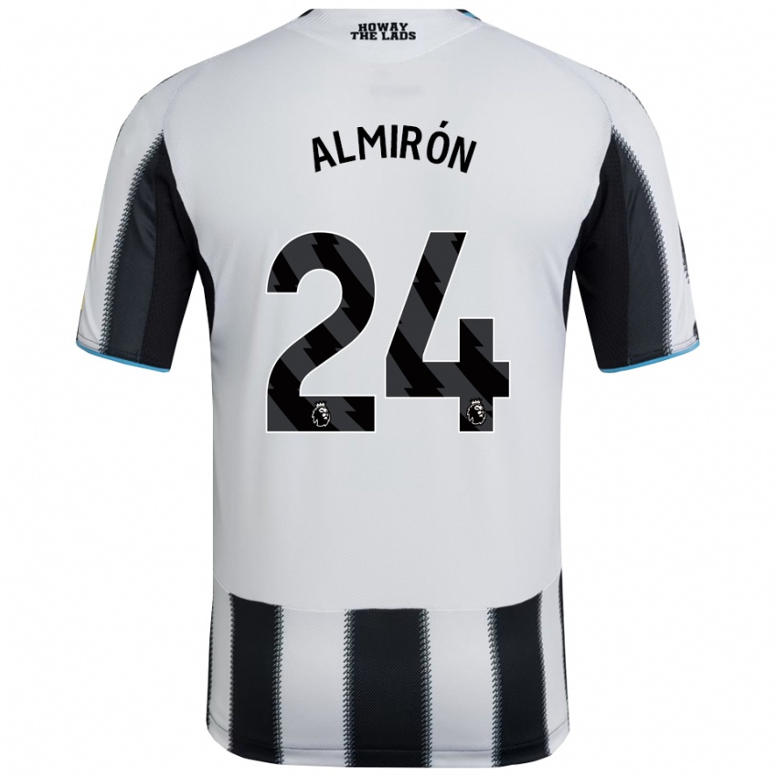 ילדים מיגל אלמירון #24 שחור לבן ג'רזי ביתית 2025/26 חולצה קצרה