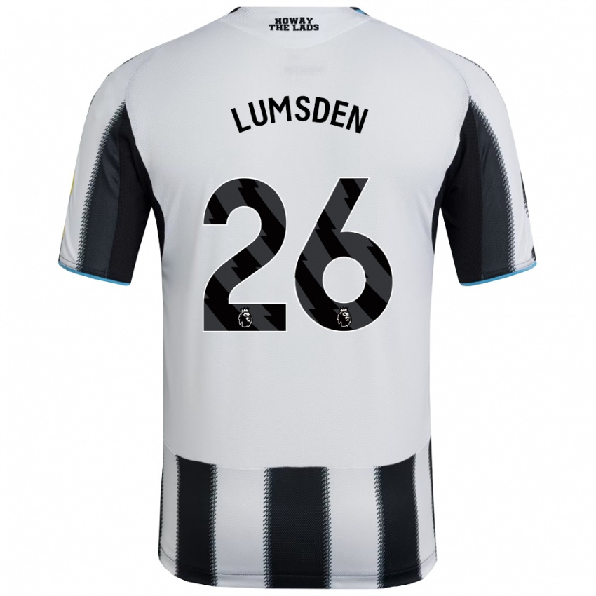 ילדים בת' לומסדן #26 שחור לבן ג'רזי ביתית 2025/26 חולצה קצרה