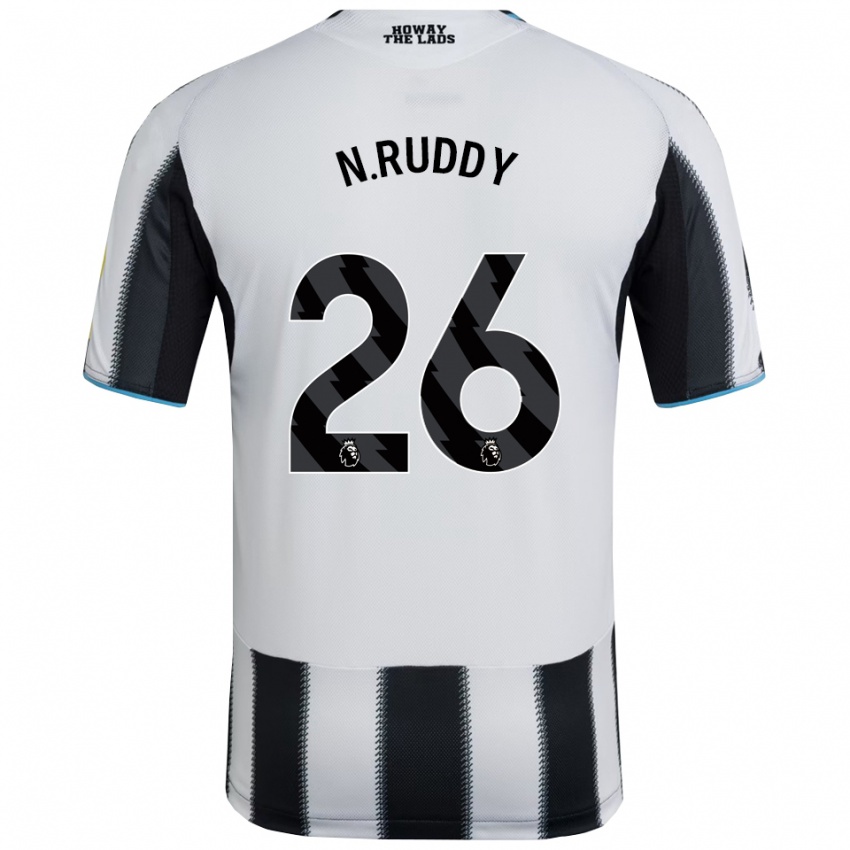ילדים ג'ון רודי #26 שחור לבן ג'רזי ביתית 2025/26 חולצה קצרה