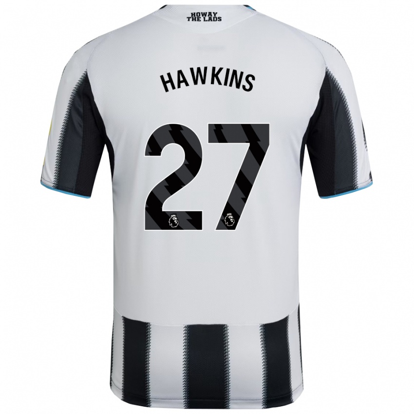 ילדים Hannah Hawkins #27 שחור לבן ג'רזי ביתית 2025/26 חולצה קצרה
