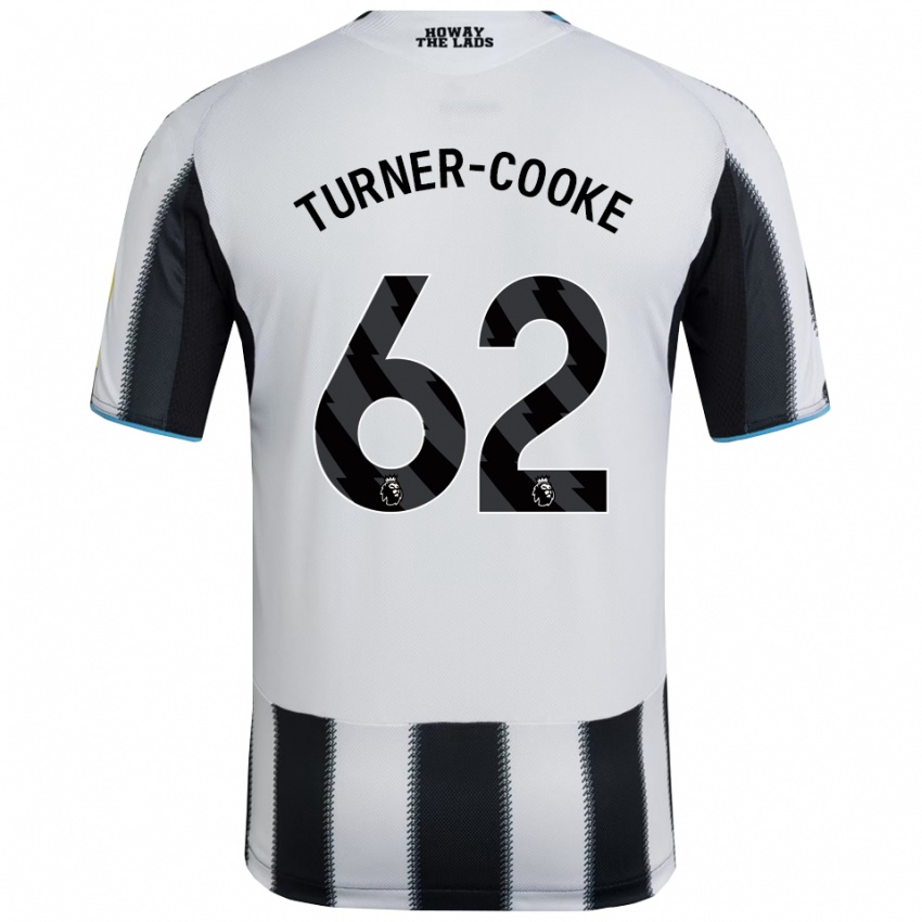 ילדים ג'יי טרנר-קוק #62 שחור לבן ג'רזי ביתית 2025/26 חולצה קצרה