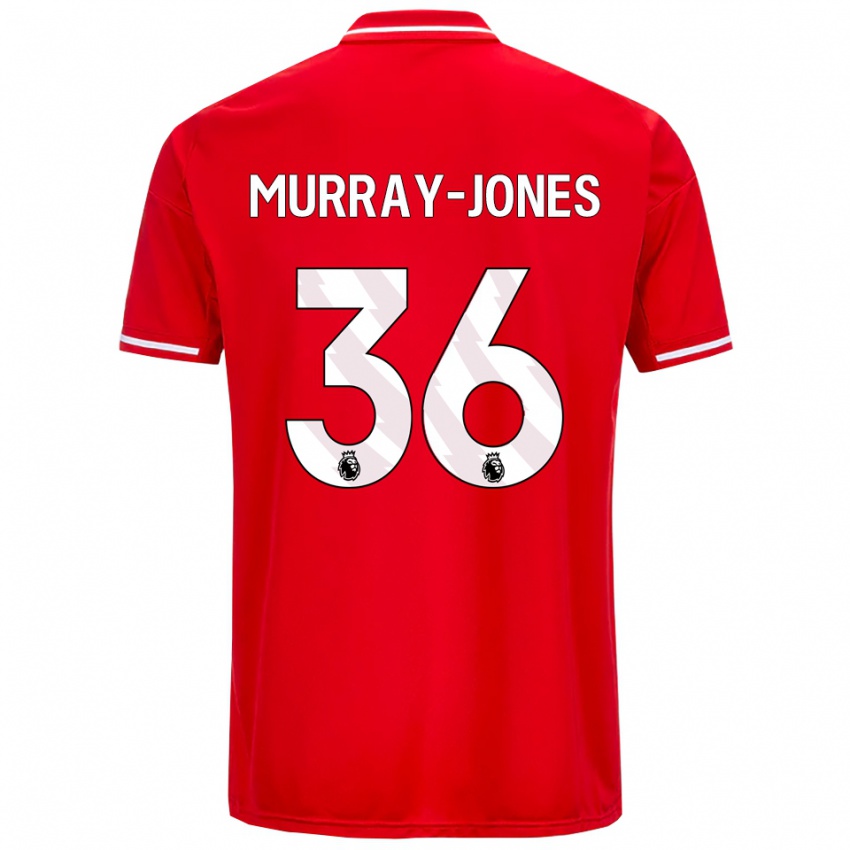 ילדים George Murray-Jones #36 אדום לבן ג'רזי ביתית 2025/26 חולצה קצרה